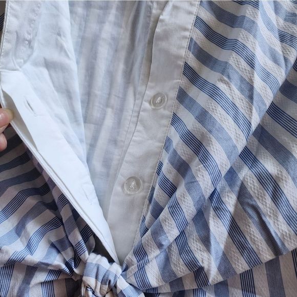 Eliza J Blue and White Buttoned Sundress - Picture 14 of 16